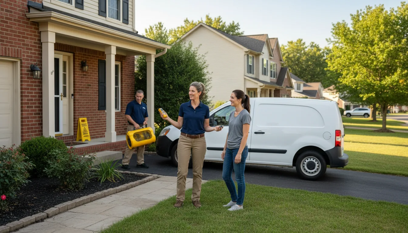 Residential water damage restoration in Ceresco, NE